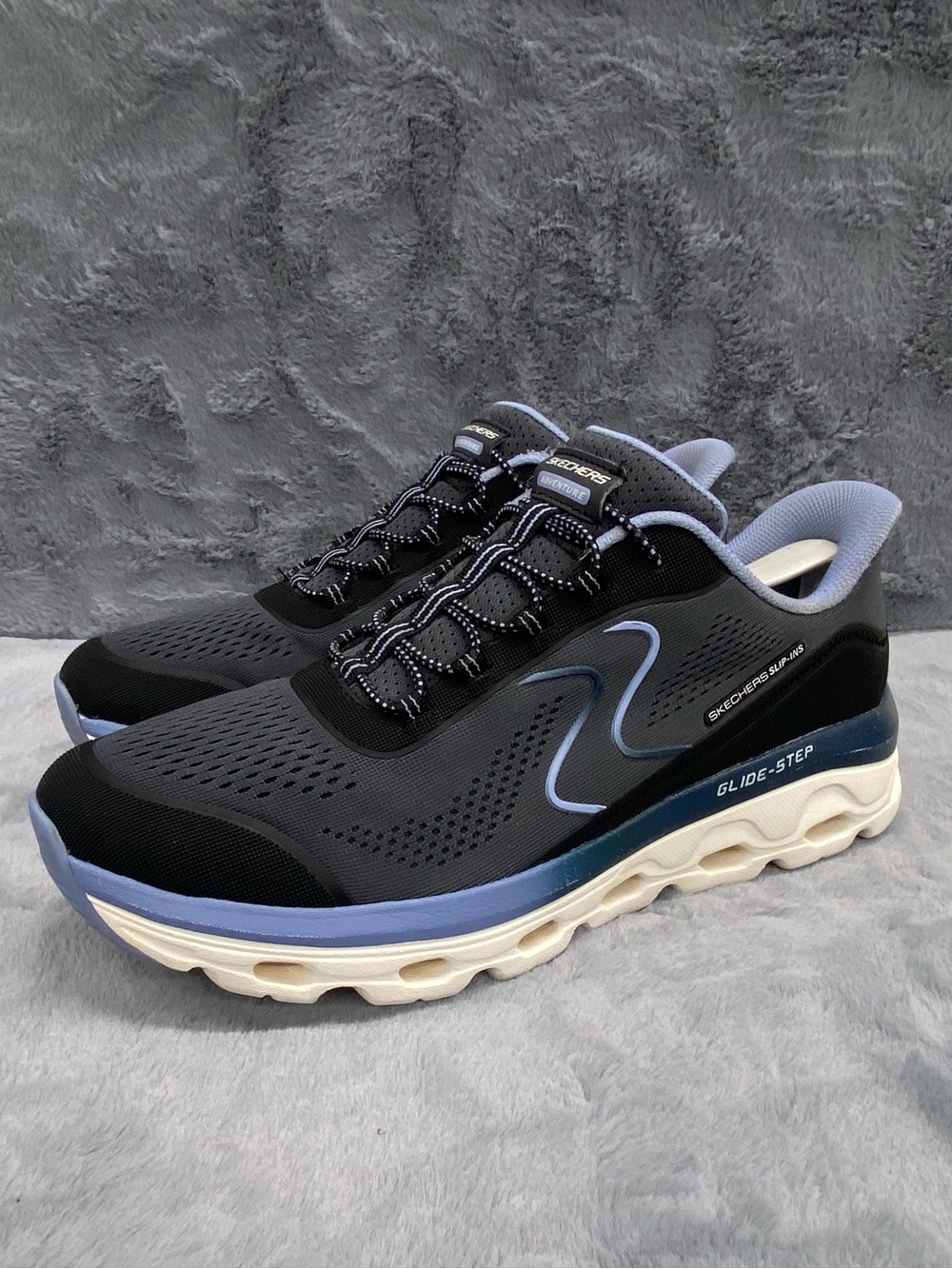 Skechers Slip-ins Glide Step Adventure Shoes Sneakers Womens 10 Black Purple